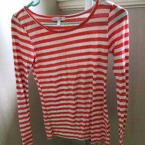 Orange and white long sleeve